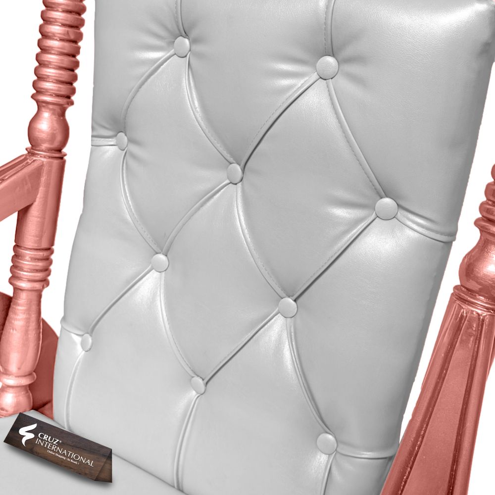 Premium Alarico Rocking Chair | Rosegold | 3 Colours Available CRUZ INTERNATIONAL