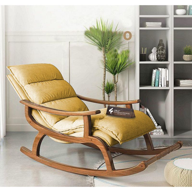 Premium Fiske Comfort Rocking Chair | Rosewood | 11 Colours Available CRUZ INTERNATIONAL