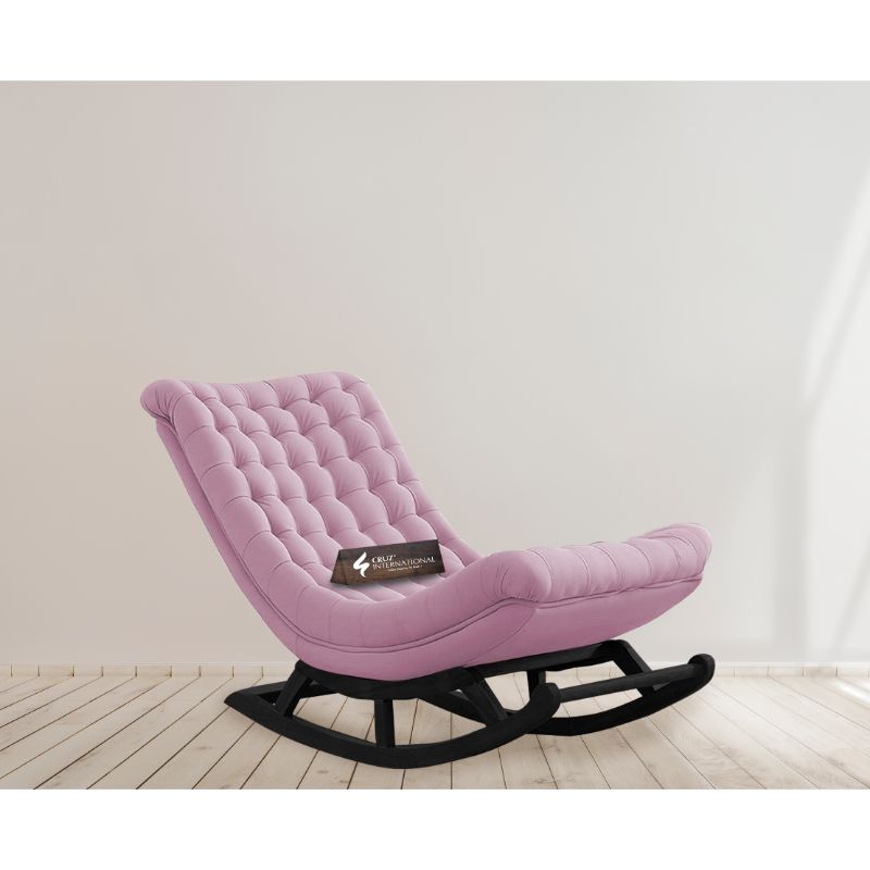 Premium Zylla Rocking Chair | Rosewood | 19 Colours Available CRUZ INTERNATIONAL