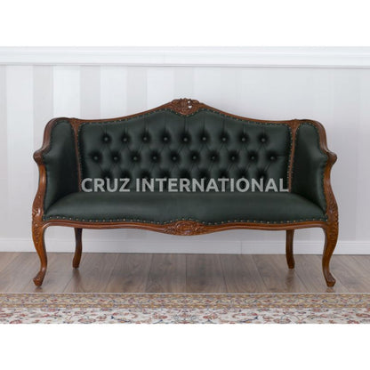 Classic Finley Carving Settee | Standard CRUZ INTERNATIONAL