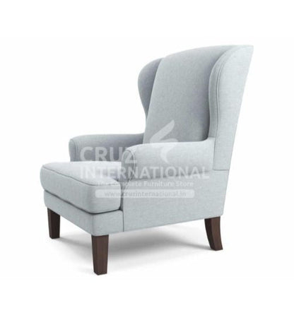 Mid-Century Modern Living Room Accent Chair with Wood Legs CRUZ INTERNATIONAL