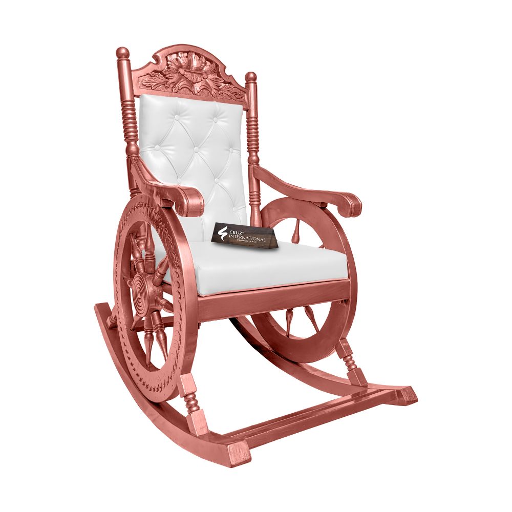 Premium Alarico Rocking Chair | Rosegold | 3 Colours Available CRUZ INTERNATIONAL