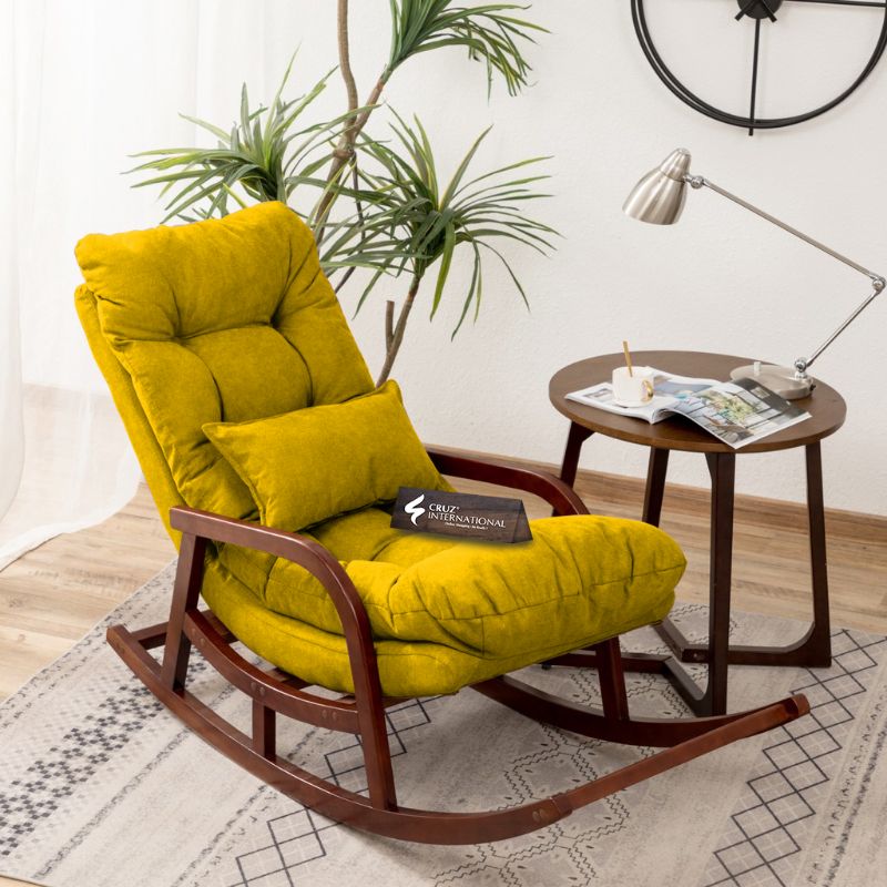 Premium Terje Comfort Rocking Chair | Rosewood | 12 Colours Available CRUZ INTERNATIONAL