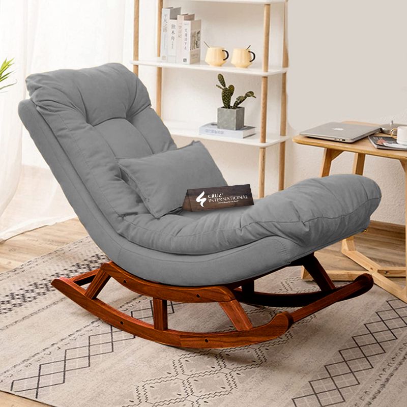 Premium Fiber Toast Rocking Chair | Natural | 16 Colours Available CRUZ INTERNATIONAL