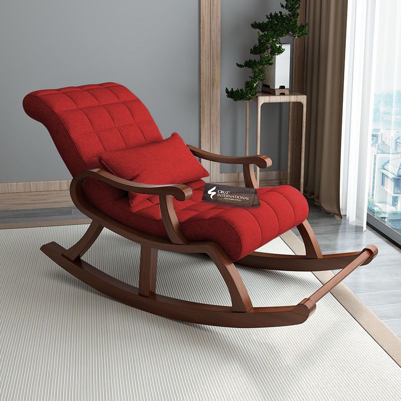 Premium Ståle Comfort Rocking Chair | Rosewood | 12 Colours Available CRUZ INTERNATIONAL