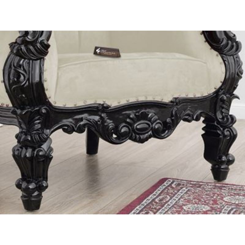 Maharaja Halvar Chair | Solid wood | Velvet CRUZ INTERNATIONAL