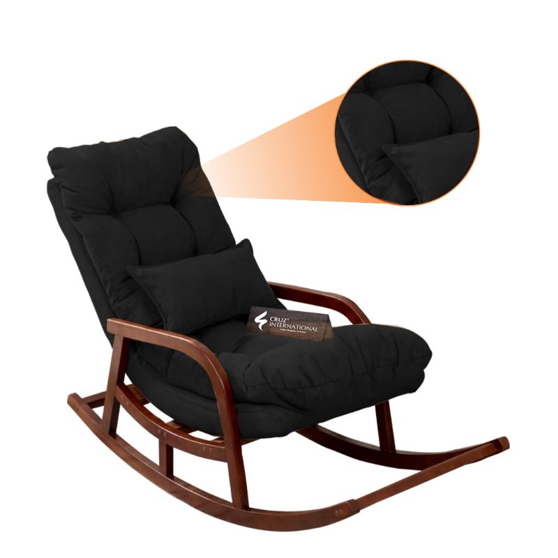 Premium Terje Comfort Rocking Chair | Rosewood | 12 Colours Available CRUZ INTERNATIONAL