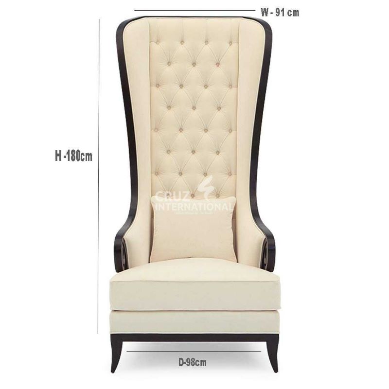 Modern Matro Strong Living Room Chair | Long Wing Chair CRUZ INTERNATIONAL