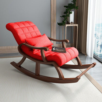 Premium Ståle Comfort Rocking Chair | Rosewood | 12 Colours Available CRUZ INTERNATIONAL