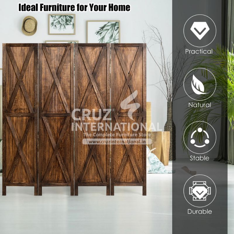 Ever Green Bernabe Wooden Partition | Divider | 2 Finish Available CRUZ INTERNATIONAL