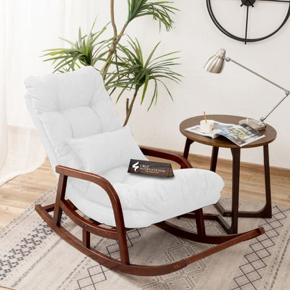 Premium Terje Comfort Rocking Chair | Rosewood | 12 Colours Available CRUZ INTERNATIONAL